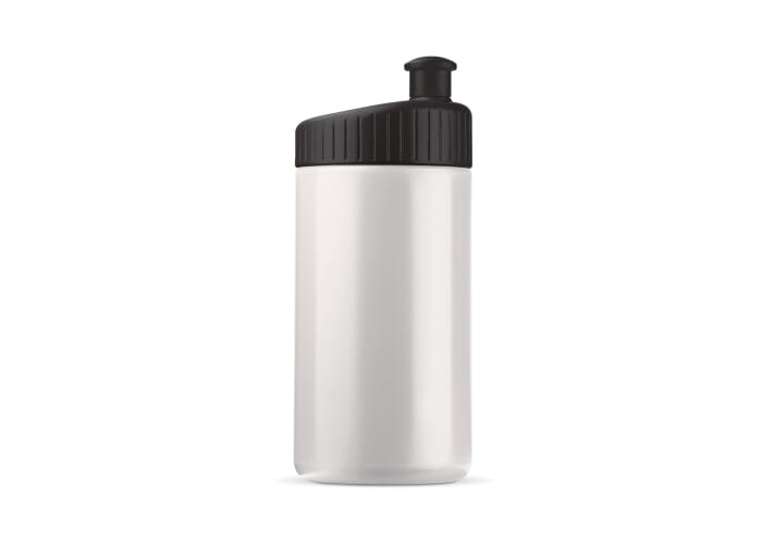 Gourde publicitaire sport Design 500 ml Blanc / Noir